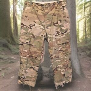Army Combat Uniform Button Fly Mens Medium Regular Camo Cargo 31 -35 Waist Pants